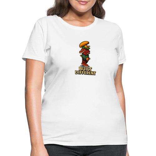 Built Different Creative Fun Graphic Design - Women's T-Shirt