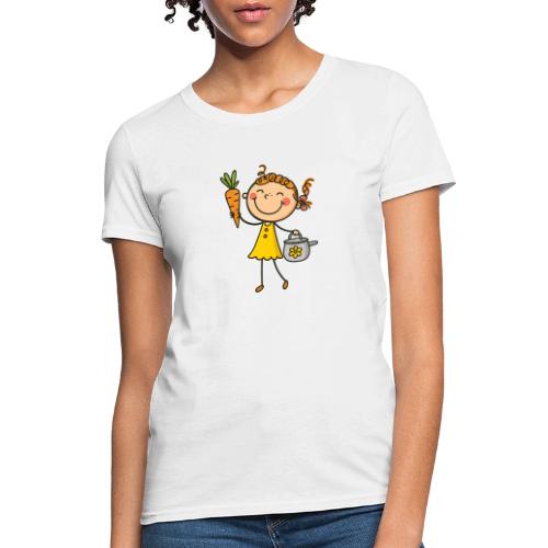 Cartoon Gardening Girl Kids Shirt - Women's T-Shirt