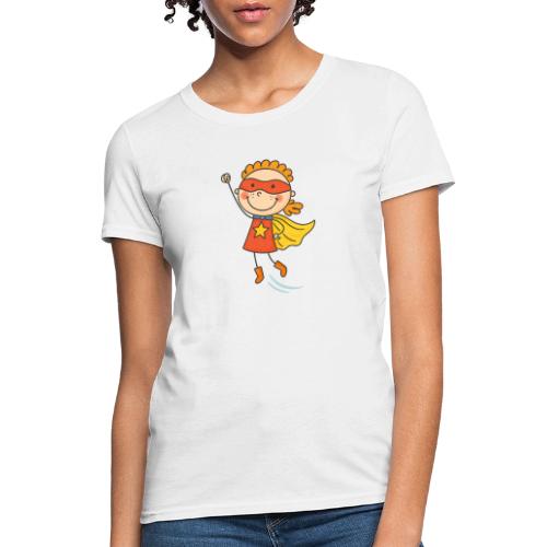 Cartoon Superhero Girl Kids Shirt - Women's T-Shirt