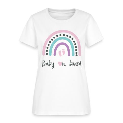 Baby on board - Boho Rainbow - Maternity (female) - Women's T-Shirt