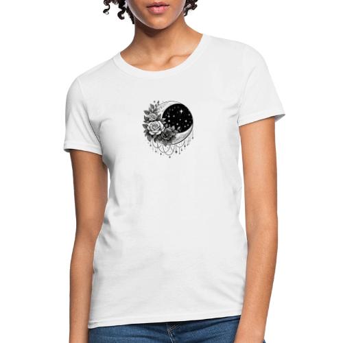 Crescent Moon Floral - Women's T-Shirt