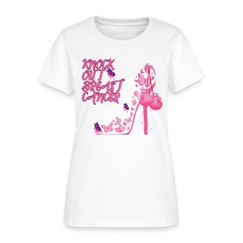 Knock Out Breast Cancer - Women's T-Shirt - white - Front