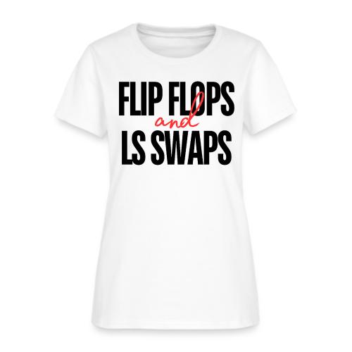 Flip Flops and LS Swaps (RED) - Women's T-Shirt
