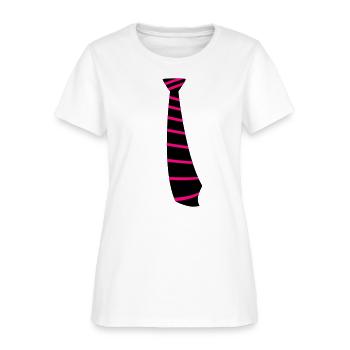 Neck Tie Striped2 - Women's T-Shirt - white - Front