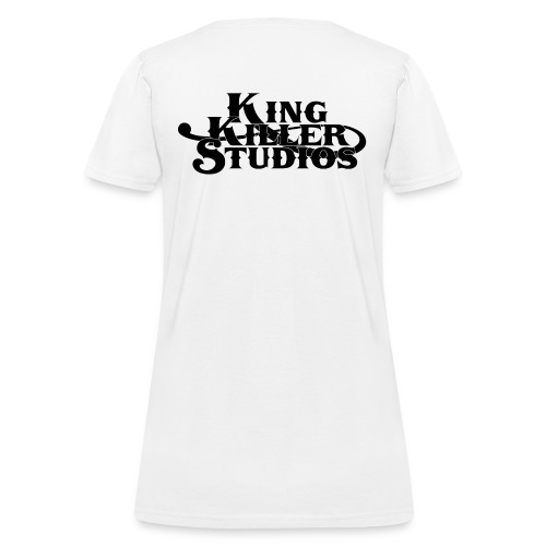 new text black white stroke - Women's T-Shirt