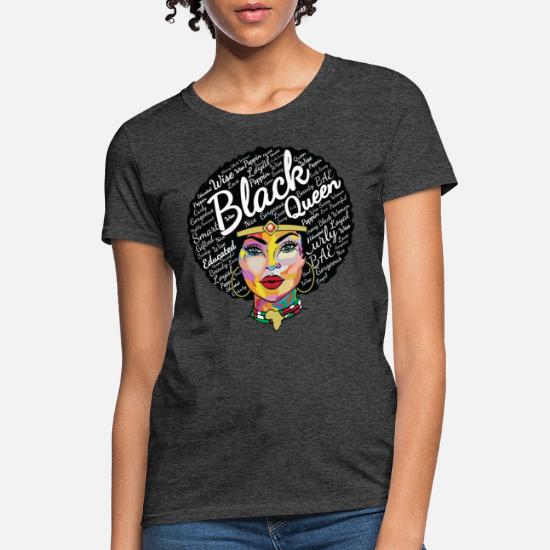 Black Queen African Curly Hair Melanin Pop Art' Women's T-Shirt |  Spreadshirt