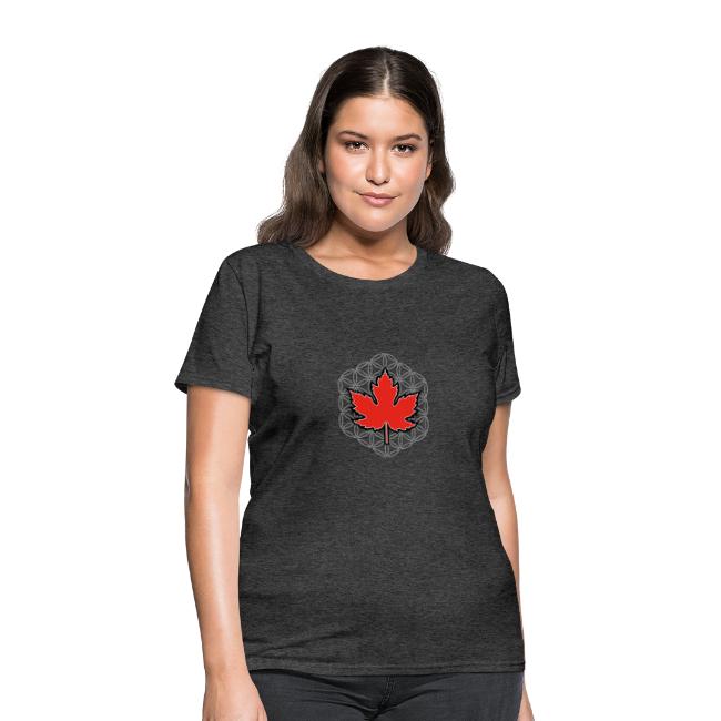 Canada Maple Leaf with Flower Of Life Logo