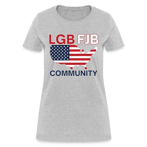 LGB FJB Community USA Map Flag (Red, White & Blue) - Women's T-Shirt
