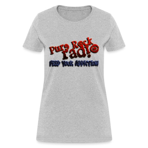 purerockradio feedaddiction transp 1300px - Women's T-Shirt