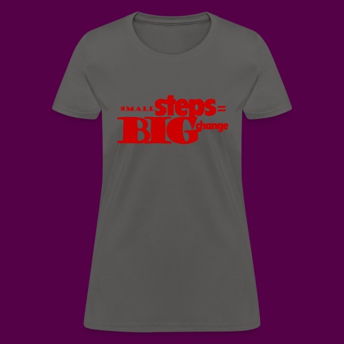small steps red - Women's T-Shirt