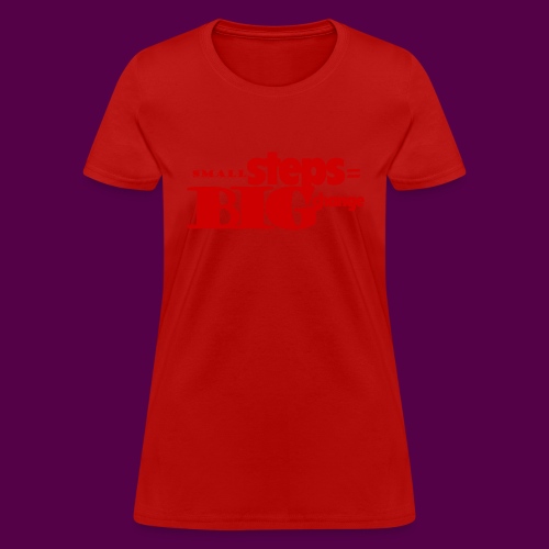 small steps red - Women's T-Shirt