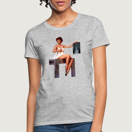 Inside Story Pinup Girl Artwork by Gil Elvgren - Women's T-Shirt
