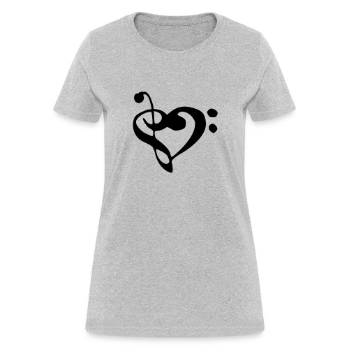musical note with heart - Women's T-Shirt