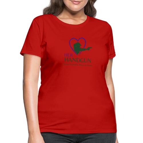 Official HerHandgun Logo with Slogan - Women's T-Shirt
