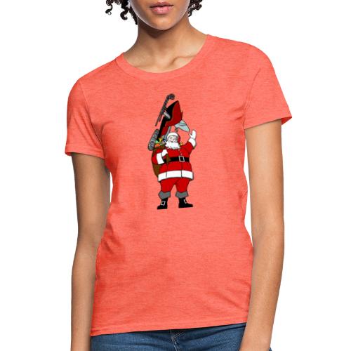 Snowmobile Present Santa - Women's T-Shirt