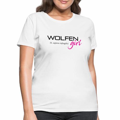 Front/Back: Wolfen Girl on Light - Adapt or Die - Women's T-Shirt