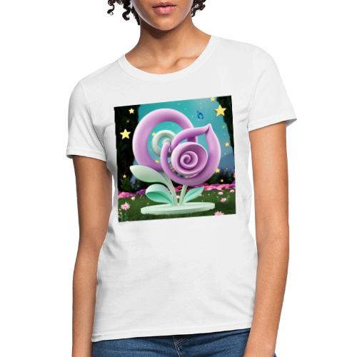 Lila Bloom | Double Floral Eco-Inspired Art - Women's T-Shirt