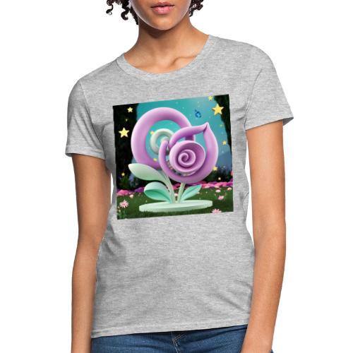 Lila Bloom | Double Floral Eco-Inspired Art - Women's T-Shirt