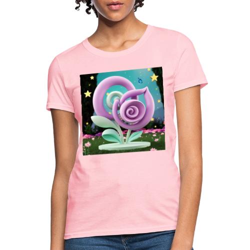 Lila Bloom | Double Floral Eco-Inspired Art - Women's T-Shirt