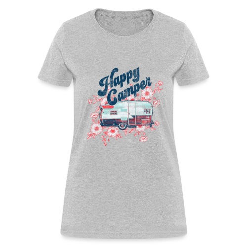 Happy Camper Flowers - Women's T-Shirt