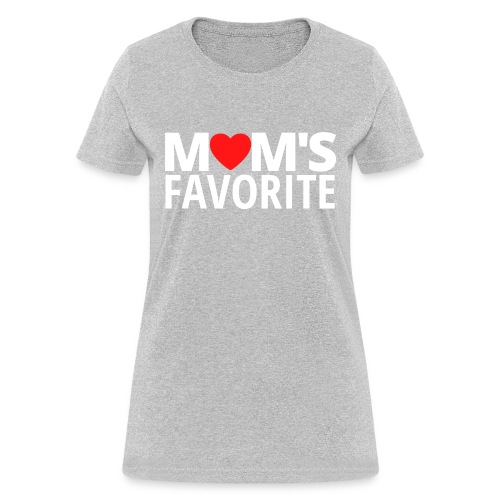 MOM'S Favorite (Red Heart version) - Women's T-Shirt