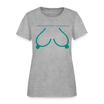 Deconstructed question marks - Women's T-Shirt - heather gray - Front