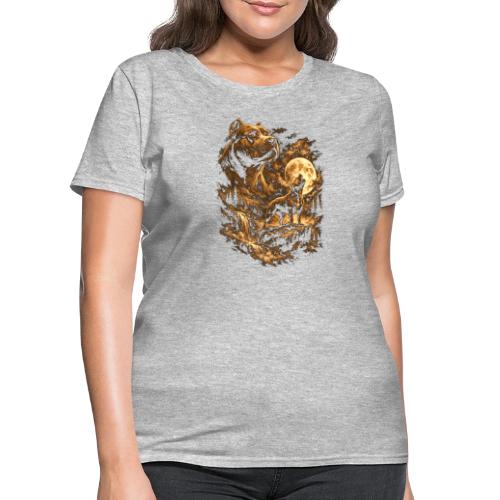 Pit Bull Howling Moon Fantasy Forest Tee - Women's T-Shirt