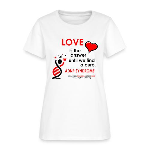 LOVE IS THE ANSWER Red and Black - Women's T-Shirt