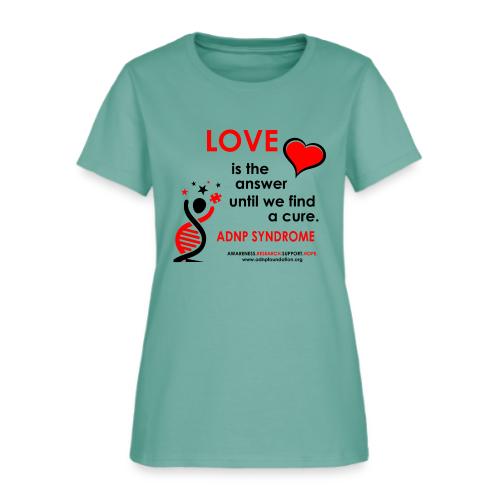 LOVE IS THE ANSWER Red and Black - Women's T-Shirt