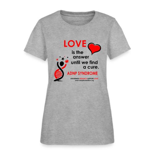 LOVE IS THE ANSWER Red and Black - Women's T-Shirt