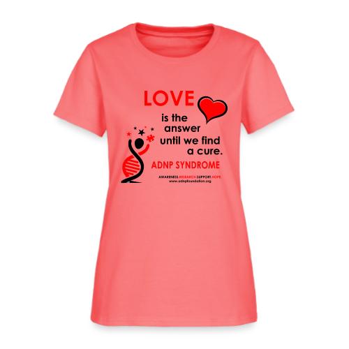 LOVE IS THE ANSWER Red and Black - Women's T-Shirt