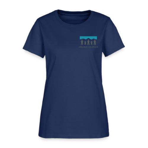 ImmunizeColorado vertical 4c transparent - Women's T-Shirt