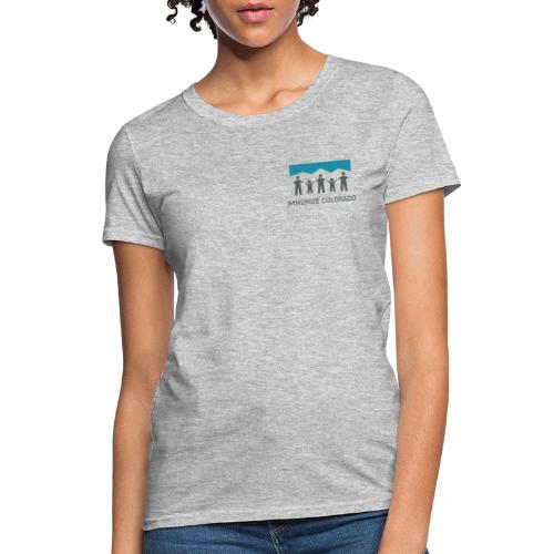 ImmunizeColorado vertical 4c transparent - Women's T-Shirt