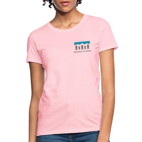 ImmunizeColorado vertical 4c transparent - Women's T-Shirt