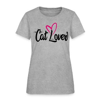 cat lover - Women's T-Shirt - heather gray - Front