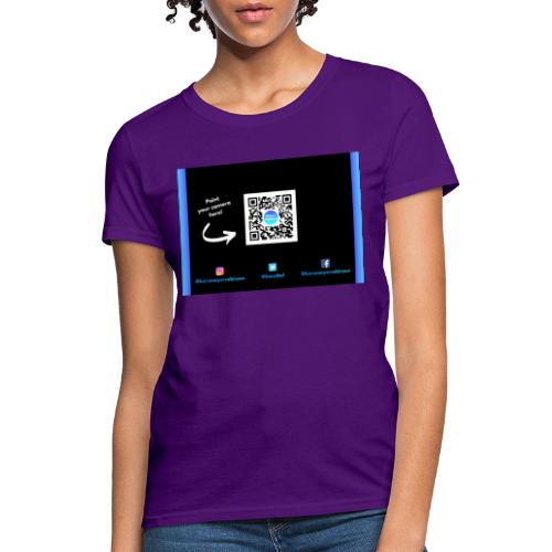 QR Code + Social Media Tags - Women's T-Shirt
