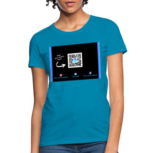 QR Code + Social Media Tags - Women's T-Shirt