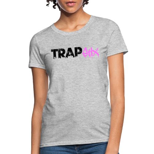 TRAPSTIX LOGO (Black x Pink) - Women's T-Shirt