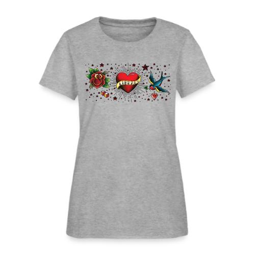I Love My Library Tattoo Vignette - Women's T-Shirt