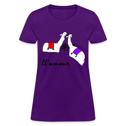 Llamour (color version). - Women's T-Shirt