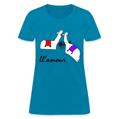 Llamour (color version). - Women's T-Shirt