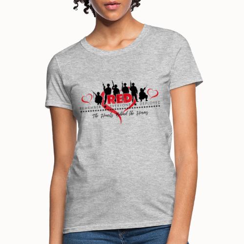 RED Hearts Behind The Heroes - Women's T-Shirt