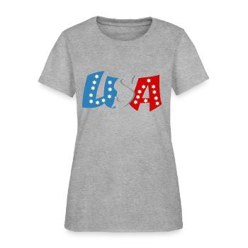 Débardeur USA - T-shirt Femme - gris chiné - Devant