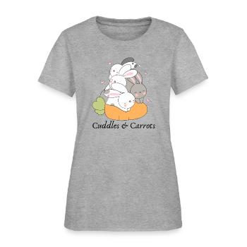 Cuddles & Carrots - Women's T-Shirt - heather gray - Front