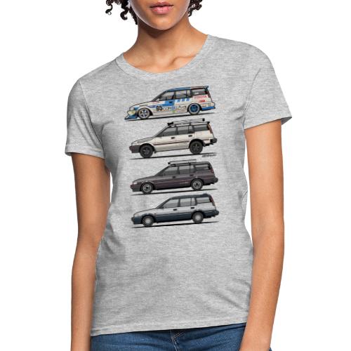 Stack of Toyota Corolla E90 - Women's T-Shirt