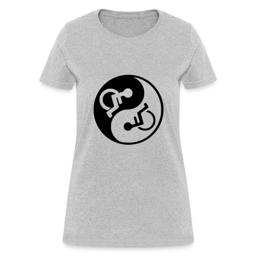 Wheelchair jing jang symbol for wheelchair users * - Women's T-Shirt