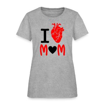 i love mom - Women's T-Shirt - heather gray - Front