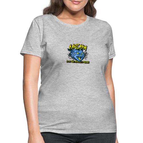 fierce logo template with an electric cat illustra - Women's T-Shirt