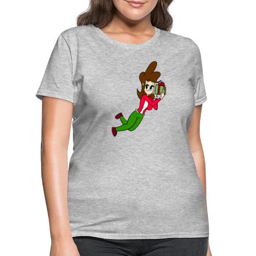 Coll Holding a Present - Women's T-Shirt