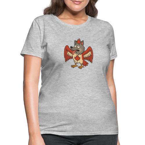 Maple-Mad Wolfbird – Quirky Canadian Creature - Women's T-Shirt